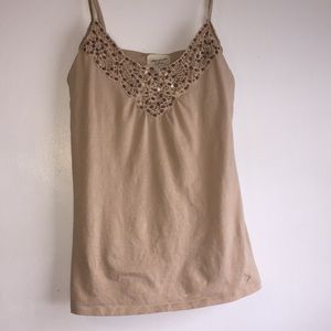 Abercrombie & Fitch designed tank with beads &lace